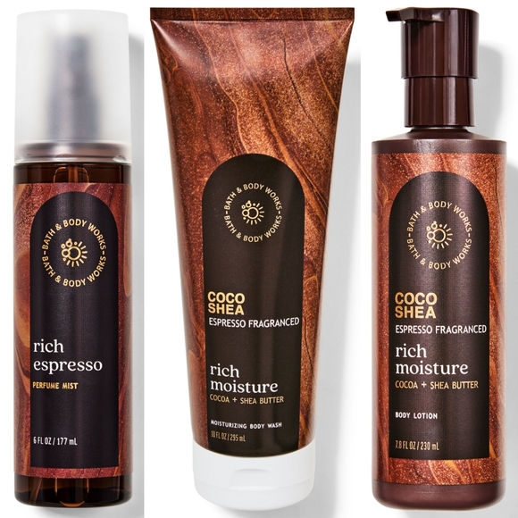 Bath & Body Works Coco Shea Rich Moisture Espresso Body Care Set NEW
